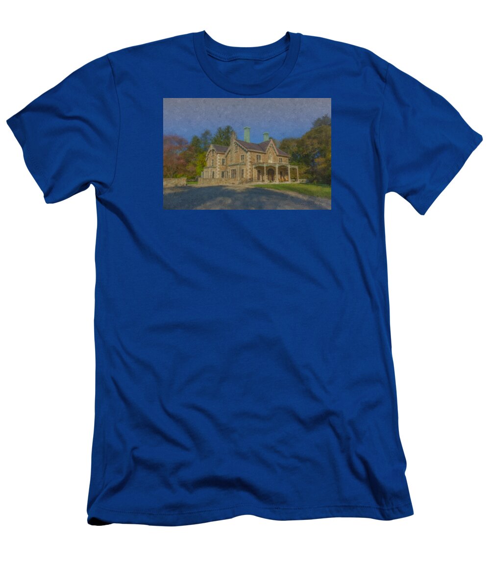 Queset House T-Shirt featuring the painting Queset House by Bill McEntee