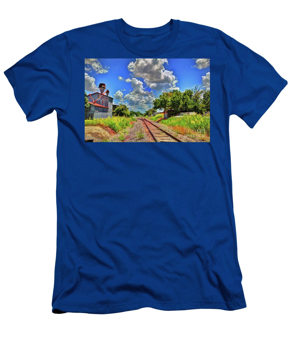 Elgins Texas Railroad Tracks T-Shirt featuring the photograph Railroad Tracks by Savannah Gibbs
