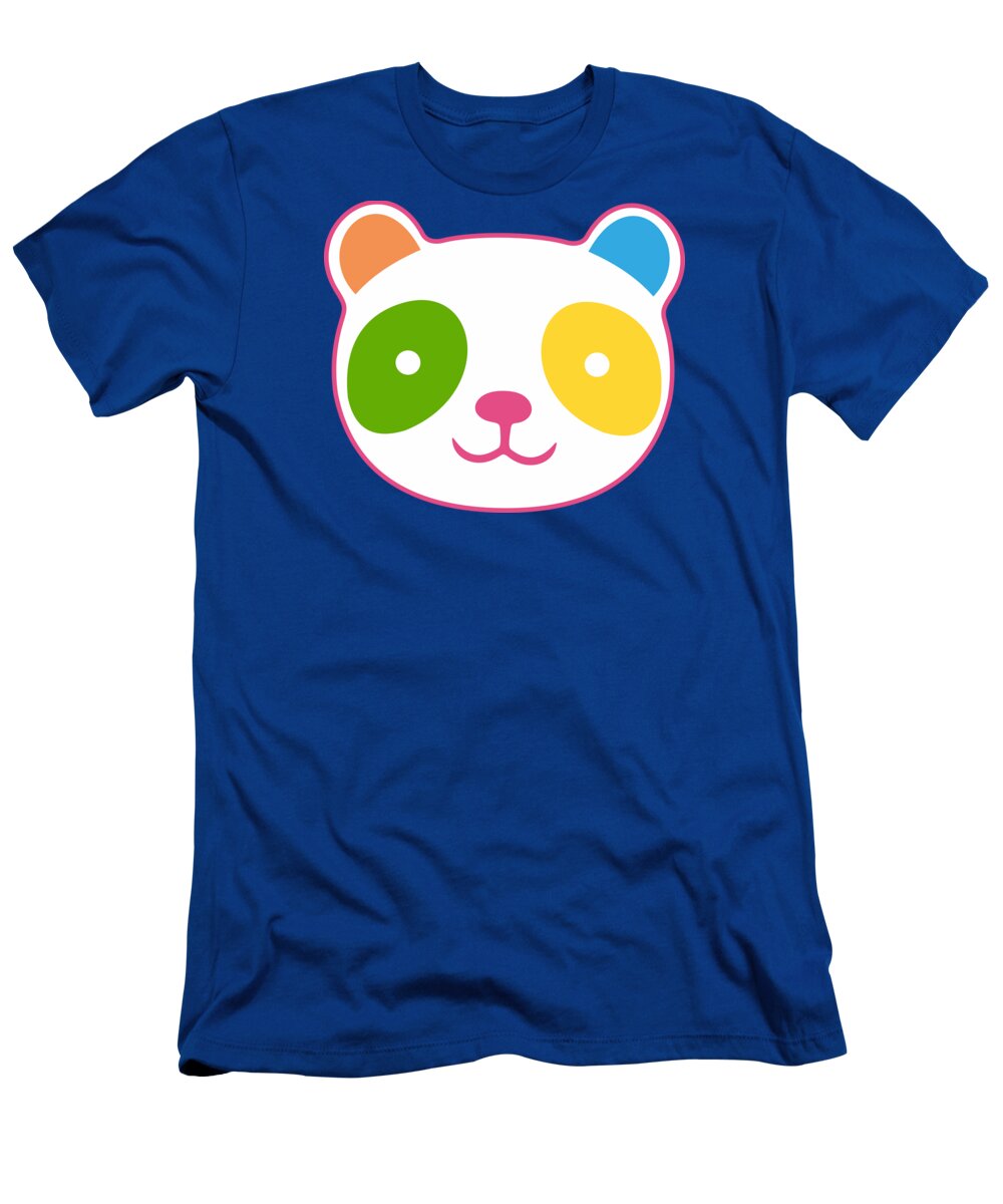 Panda T-Shirt featuring the digital art Rainbow Panda by Julia Jasiczak