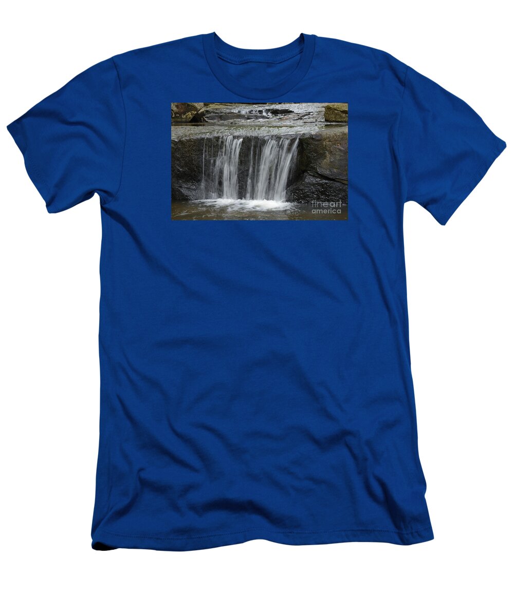 Shavers Fork T-Shirt featuring the photograph Red Run Waterfall by Randy Bodkins