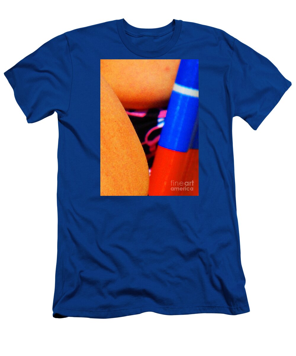  T-Shirt featuring the photograph Red, White Blue and What by David Frederick
