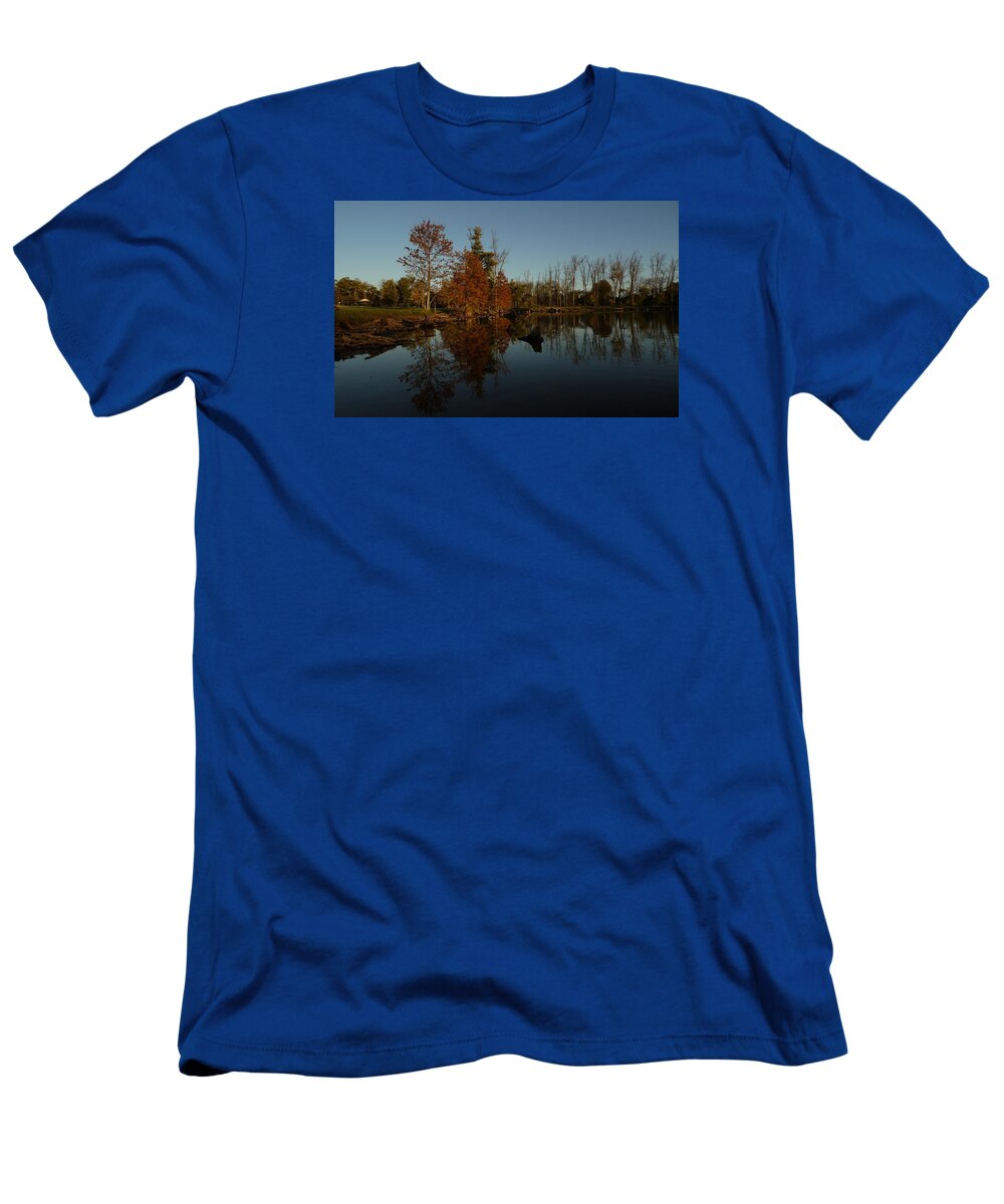 Fall T-Shirt featuring the photograph Reflective Fall Colors by Shoeless Wonder