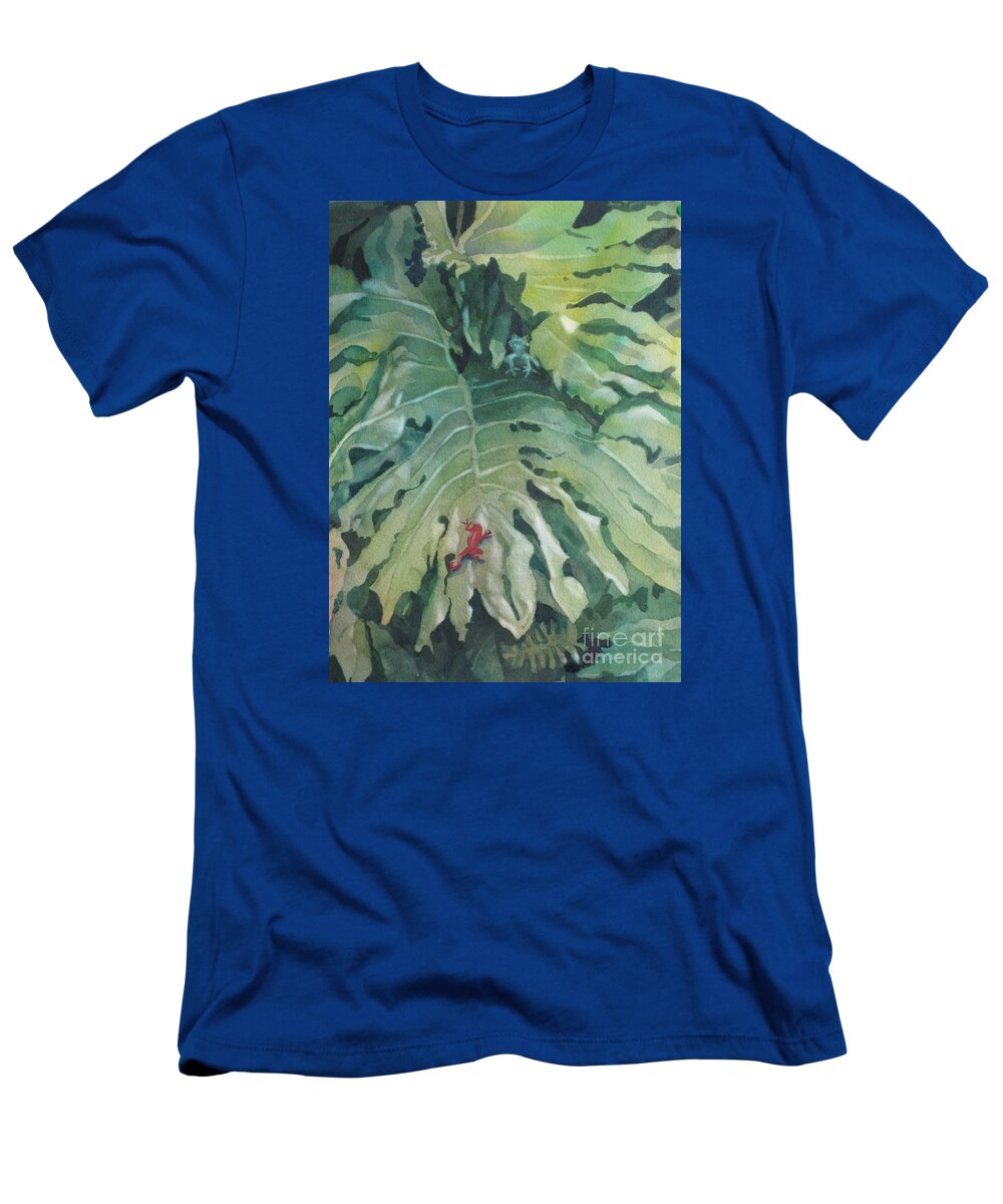 Frogs T-Shirt featuring the painting Rendezvous by Elizabeth Carr