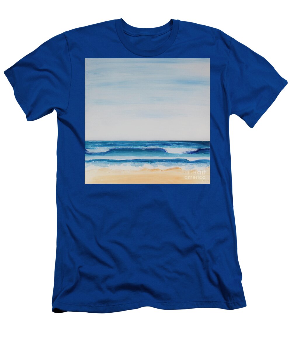 Beach T-Shirt featuring the painting Reoccurring Theme by Shelley Myers
