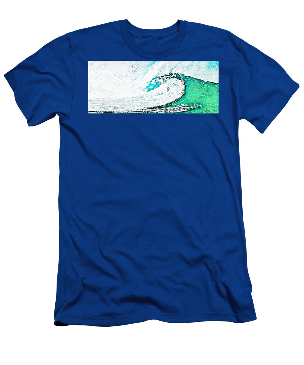 Riptide T-Shirt featuring the painting Riptide by Celestial Images