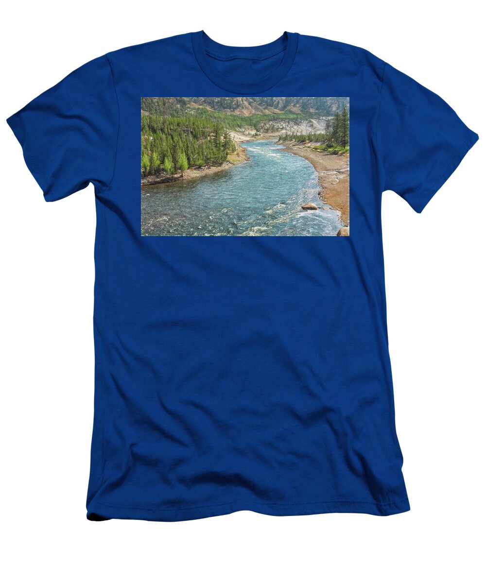 Landscape T-Shirt featuring the photograph River Free by John M Bailey