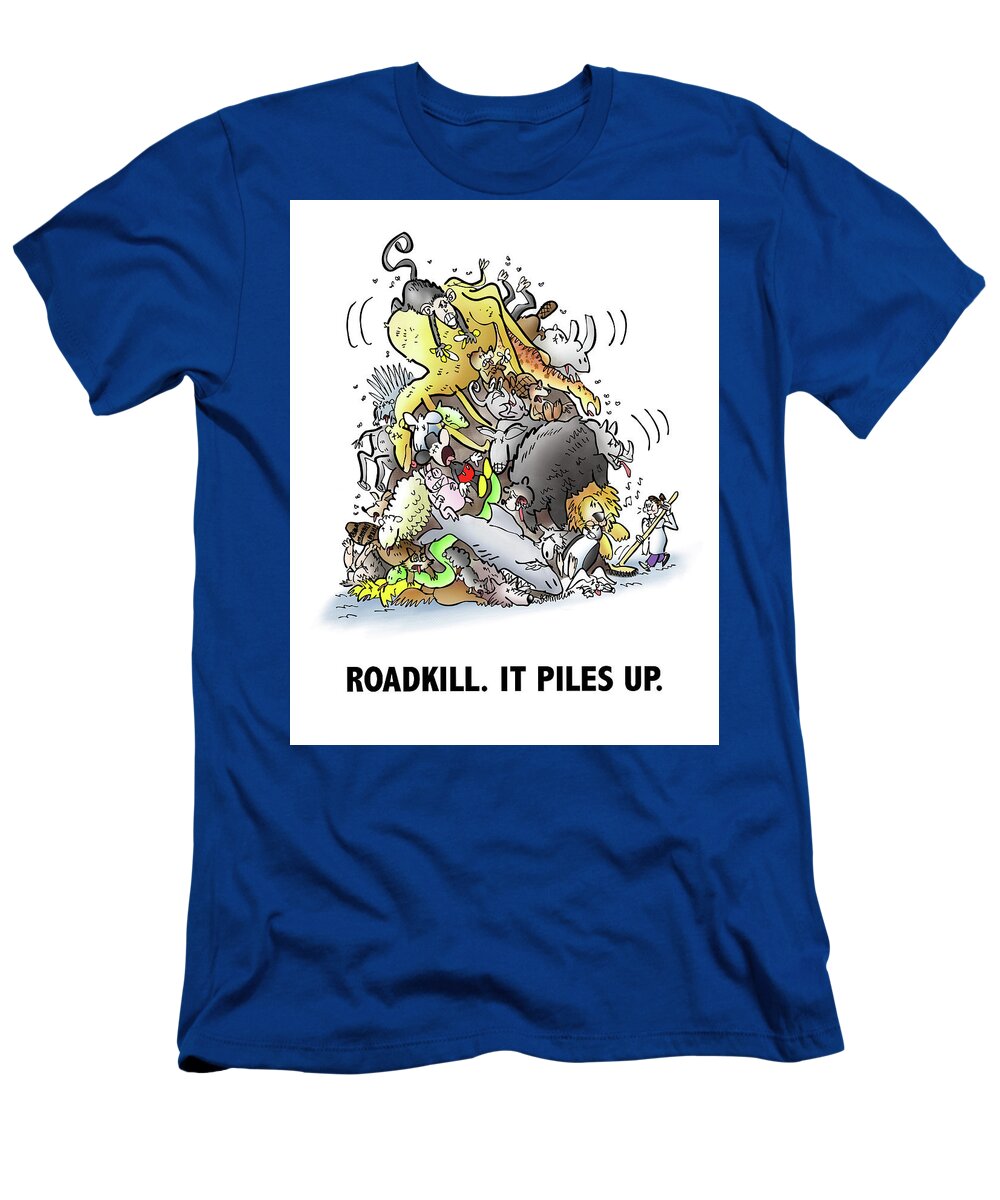 Roadkill T-Shirt featuring the digital art Roadkill by Mark Armstrong