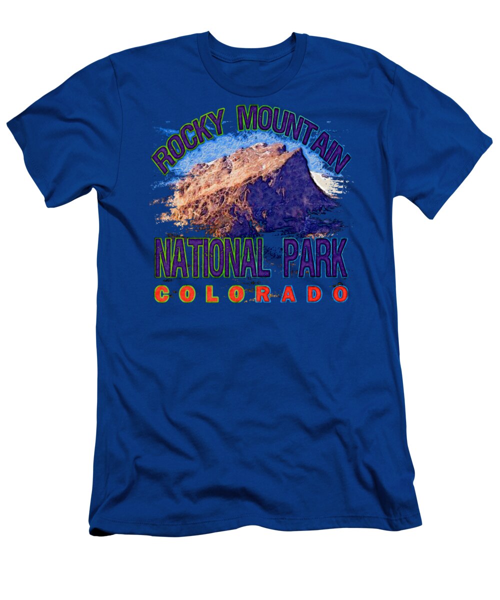 Rocky Mountain National Park T-Shirt featuring the digital art Rocky Mountain National Park by David G Paul