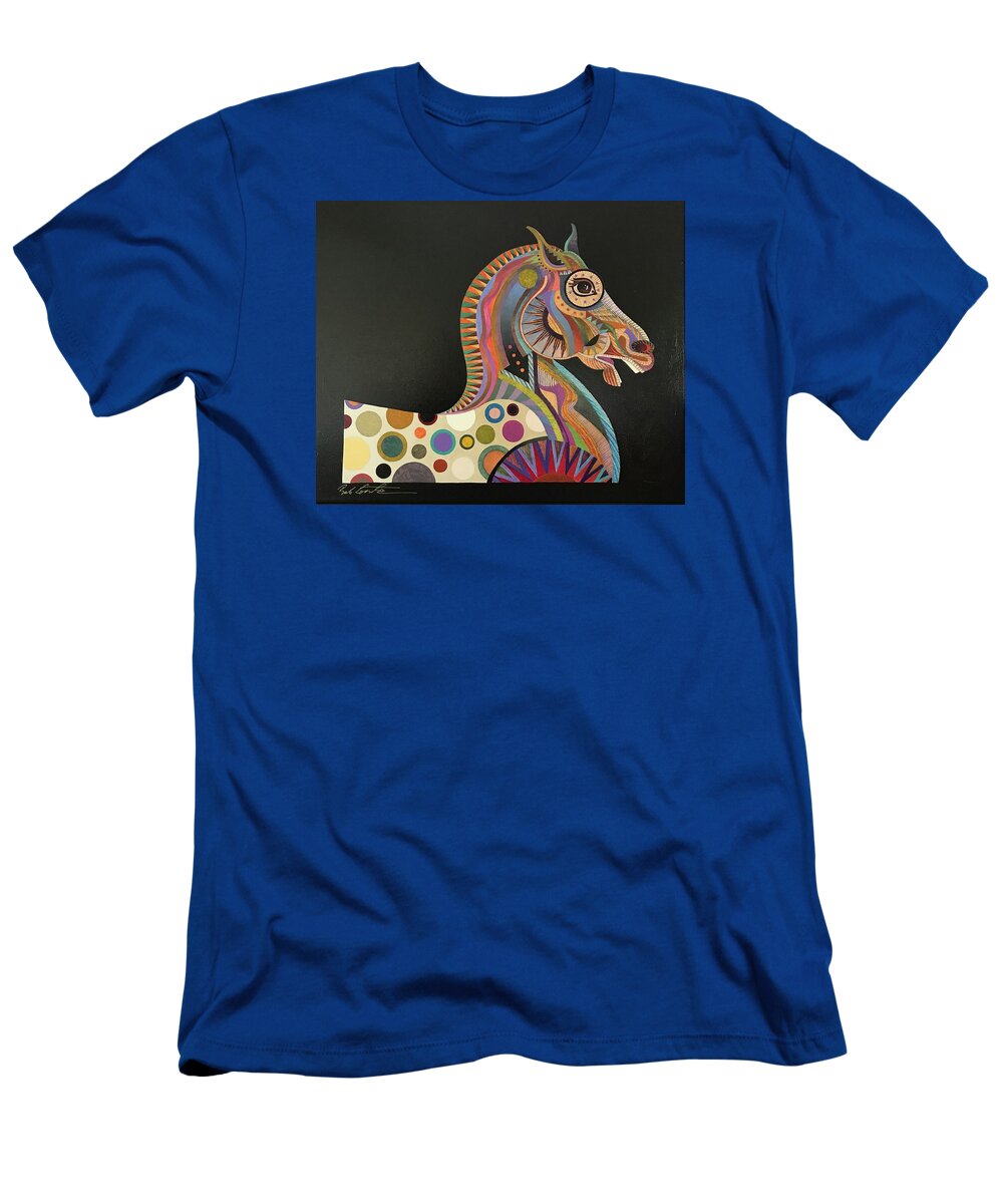 Horse Painting T-Shirt featuring the painting Roman Horse by Bob Coonts