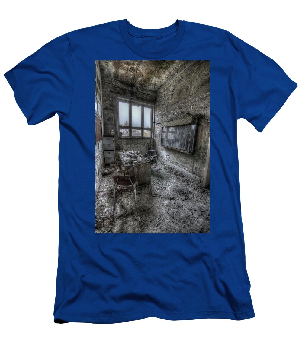 Urbex T-Shirt featuring the digital art Rotten office by Nathan Wright