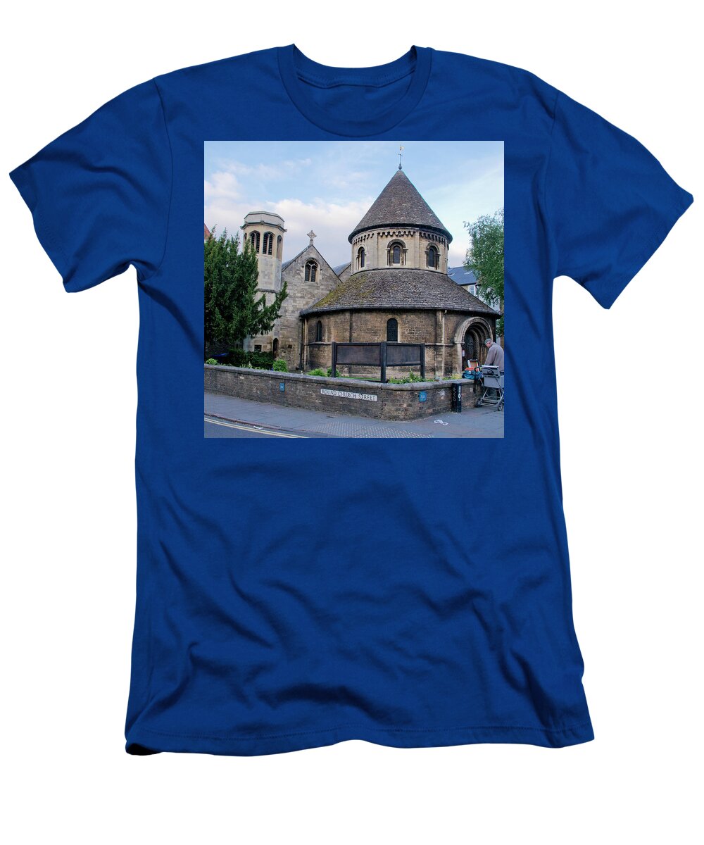 Church T-Shirt featuring the photograph Round church. Cambridge. by Elena Perelman