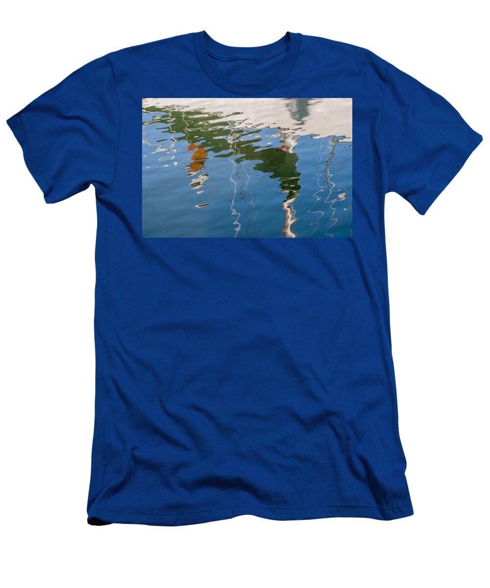 Abstract T-Shirt featuring the photograph Sailboat Reflection by Robert Potts