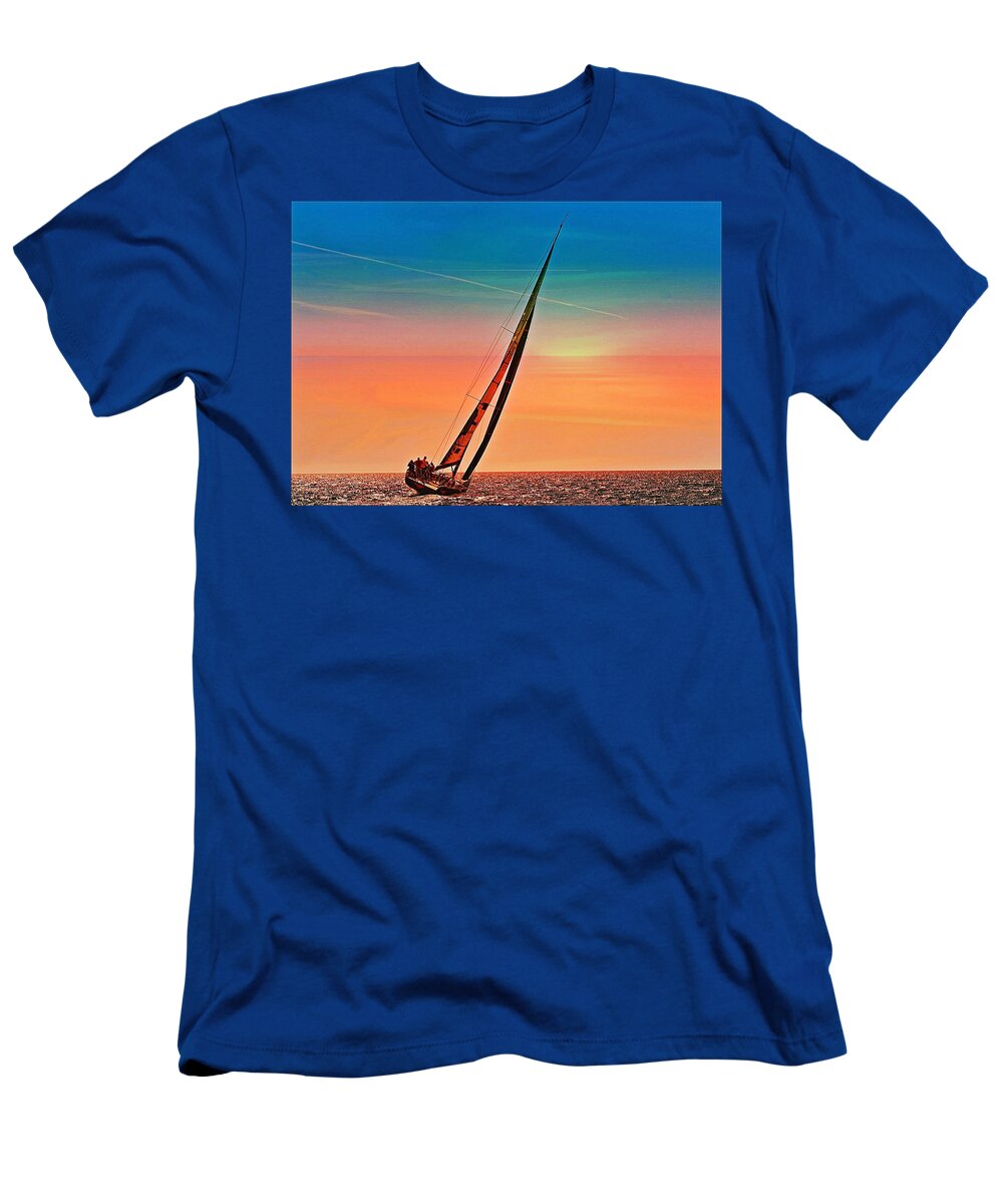 Nature T-Shirt featuring the photograph Sailing Boat Nautical 3 by Jean Francois Gil