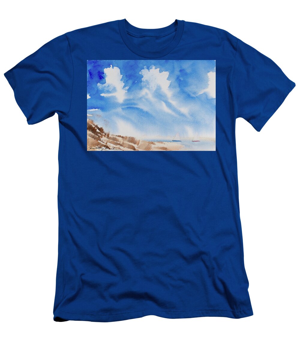 Afternoon T-Shirt featuring the painting Fine Coastal Cruising by Dorothy Darden