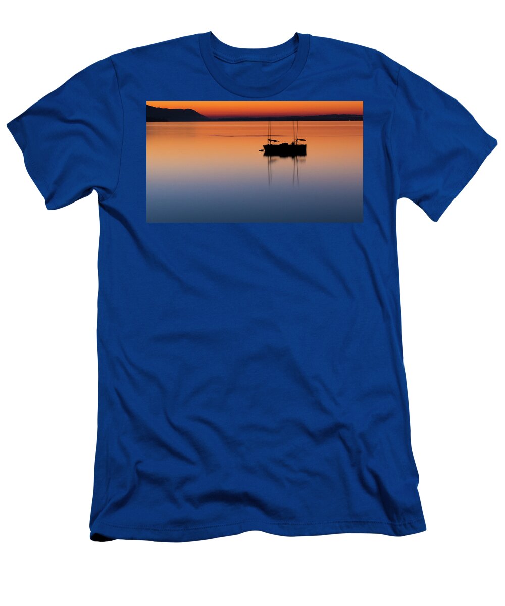 Sunset T-Shirt featuring the photograph Samish Sea Sunset by Tony Locke