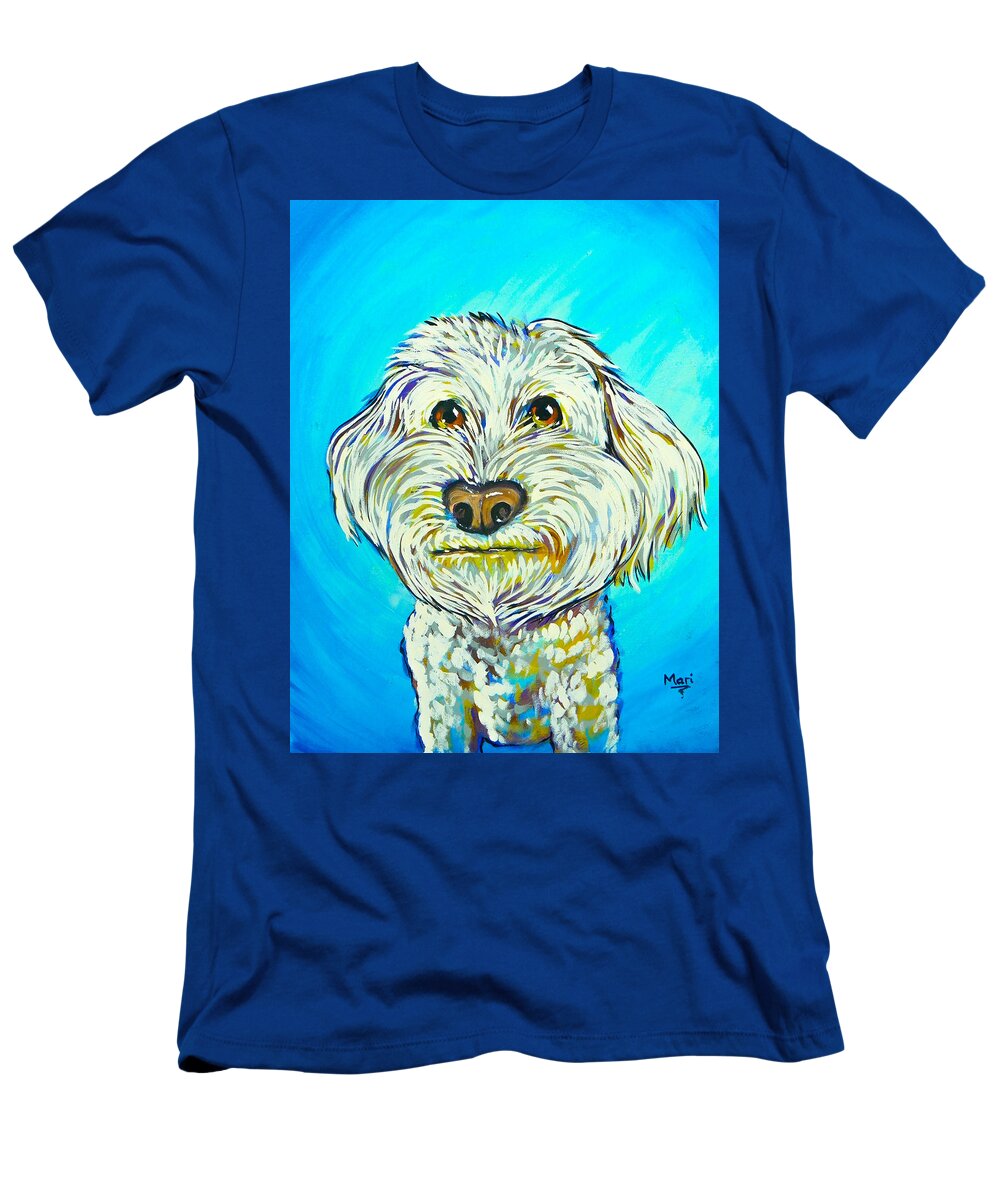 Sammy T-Shirt featuring the painting Sammy by Marisela Mungia