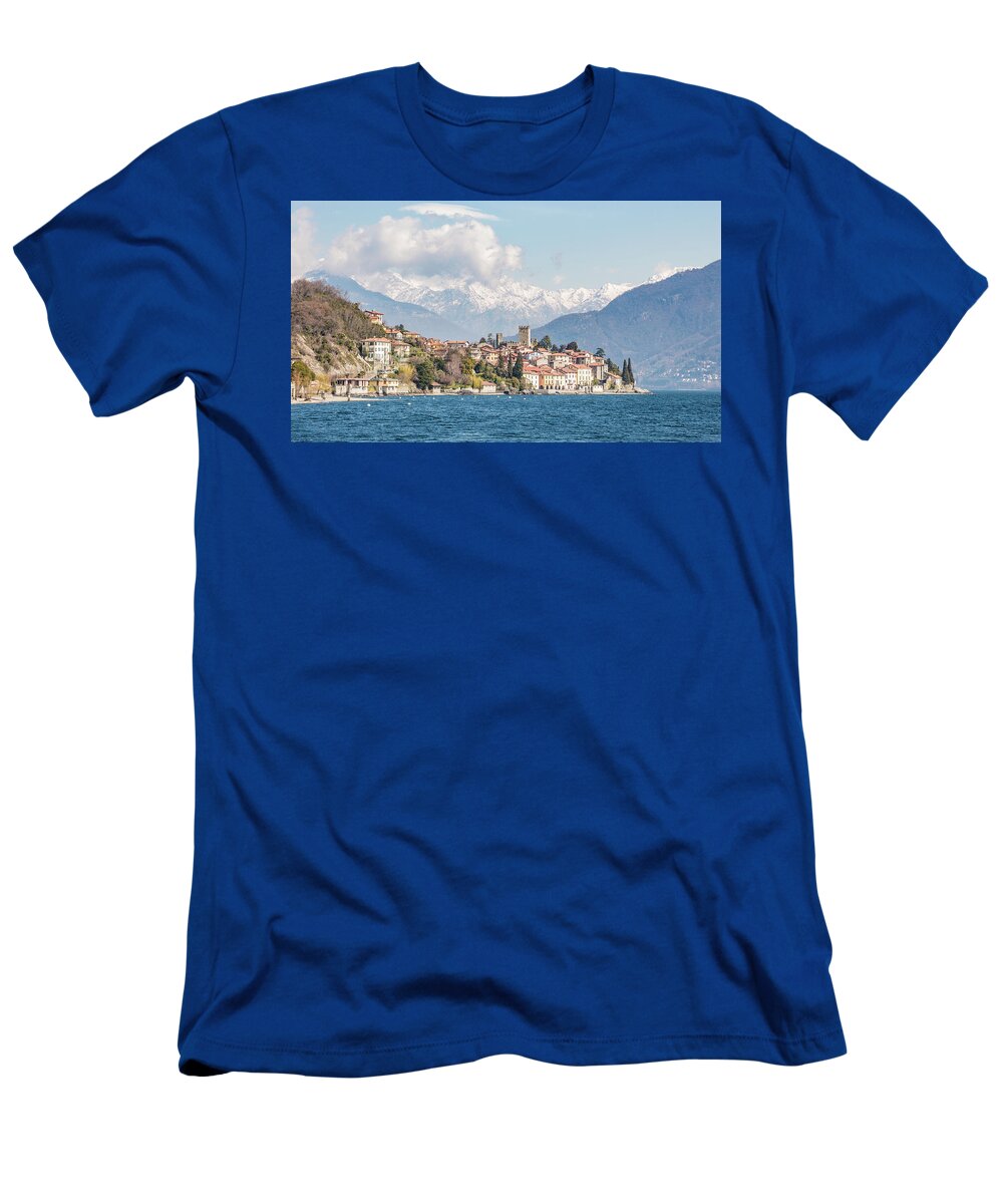 Como T-Shirt featuring the photograph Santa Maria Rezzonico, Lombardy, Italy by Pavel Melnikov