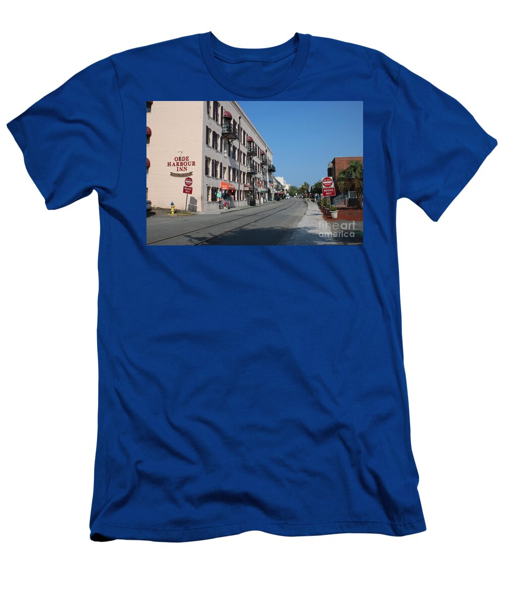 Savannah T-Shirt featuring the photograph Savannah River Street by Carol Groenen