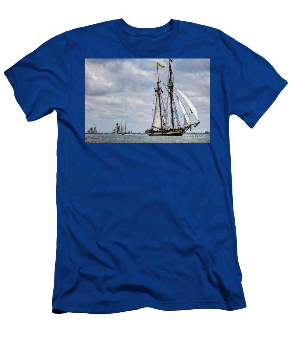 Schooner Pride Of Baltimore T-Shirt featuring the photograph Schooner Pride of Baltimore by Dustin K Ryan