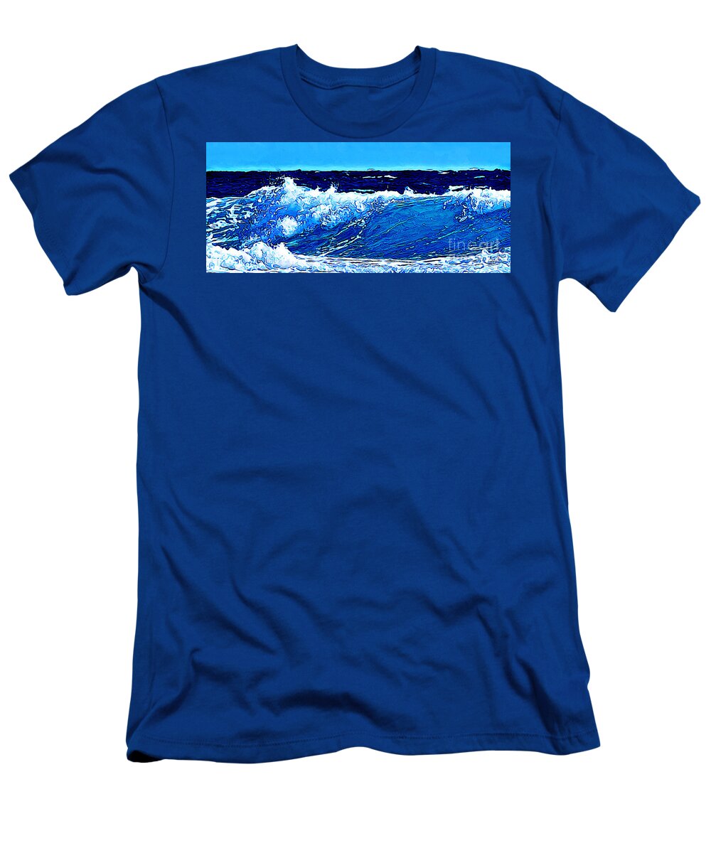 Sea T-Shirt featuring the digital art Sea by - Zedi -