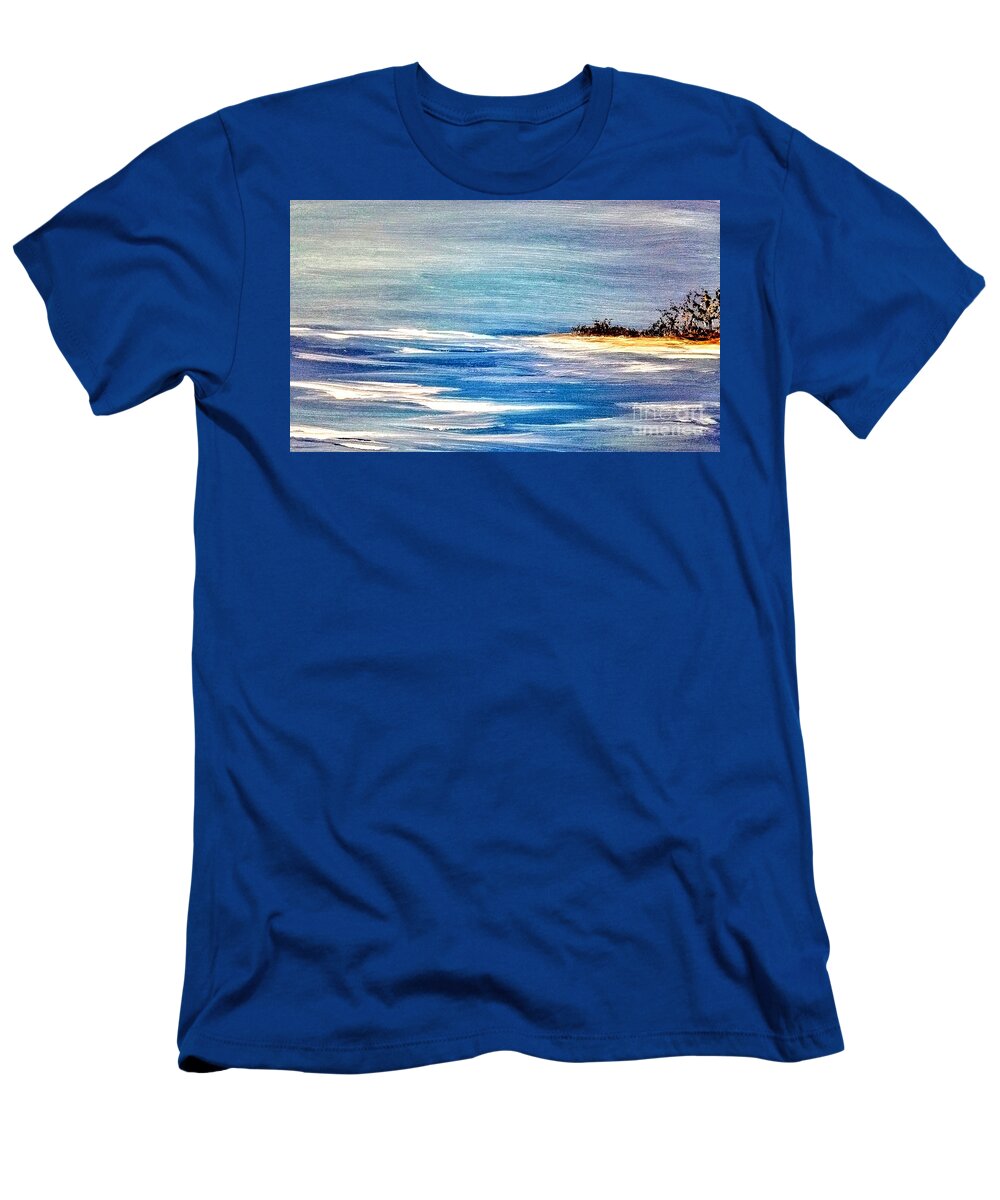 Beach Ocean Island Florida T-Shirt featuring the painting Seaside by James and Donna Daugherty