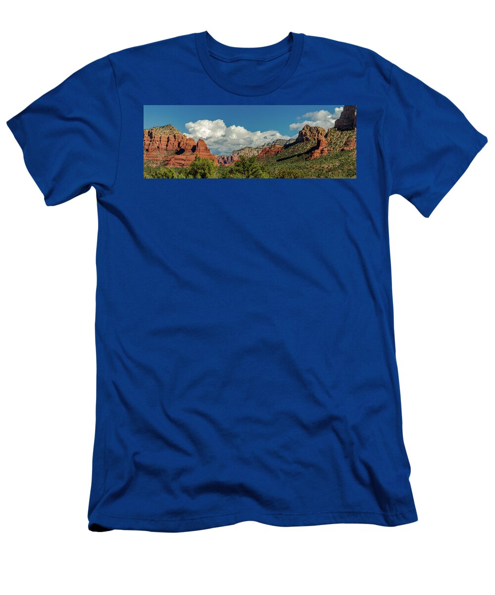 Red T-Shirt featuring the photograph Sedona Panoramic II by Bill Gallagher