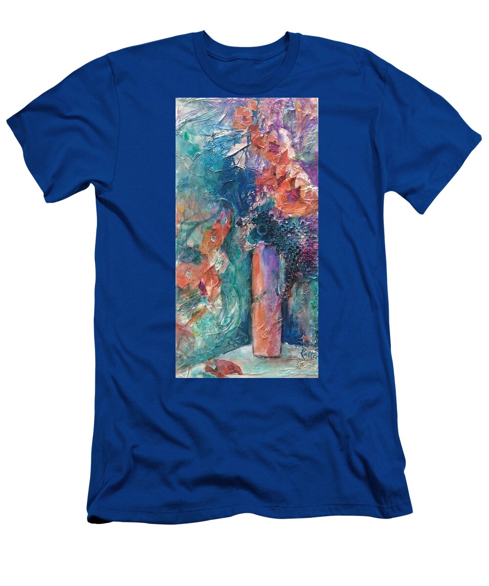 Floral Bouquet T-Shirt featuring the painting Serenade by Karen Ann Patton