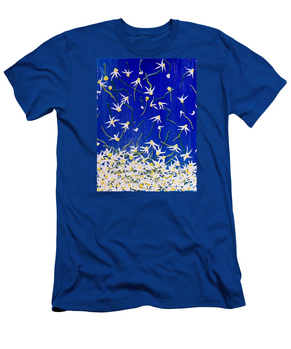 Abstract T-Shirt featuring the painting Simplicity by Teresa Wegrzyn