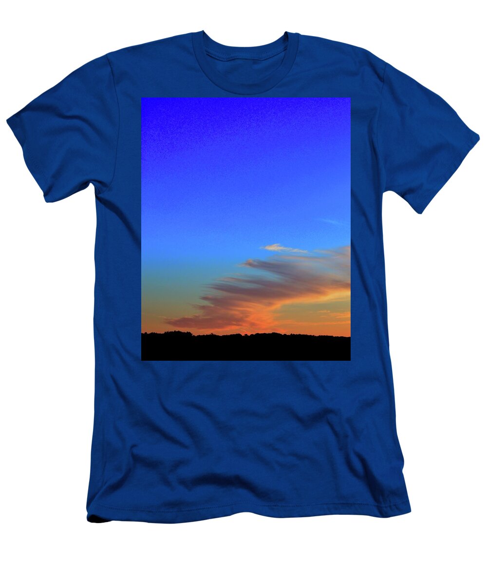 Abstract T-Shirt featuring the photograph Sky and Cloud At Sunset Three by Lyle Crump