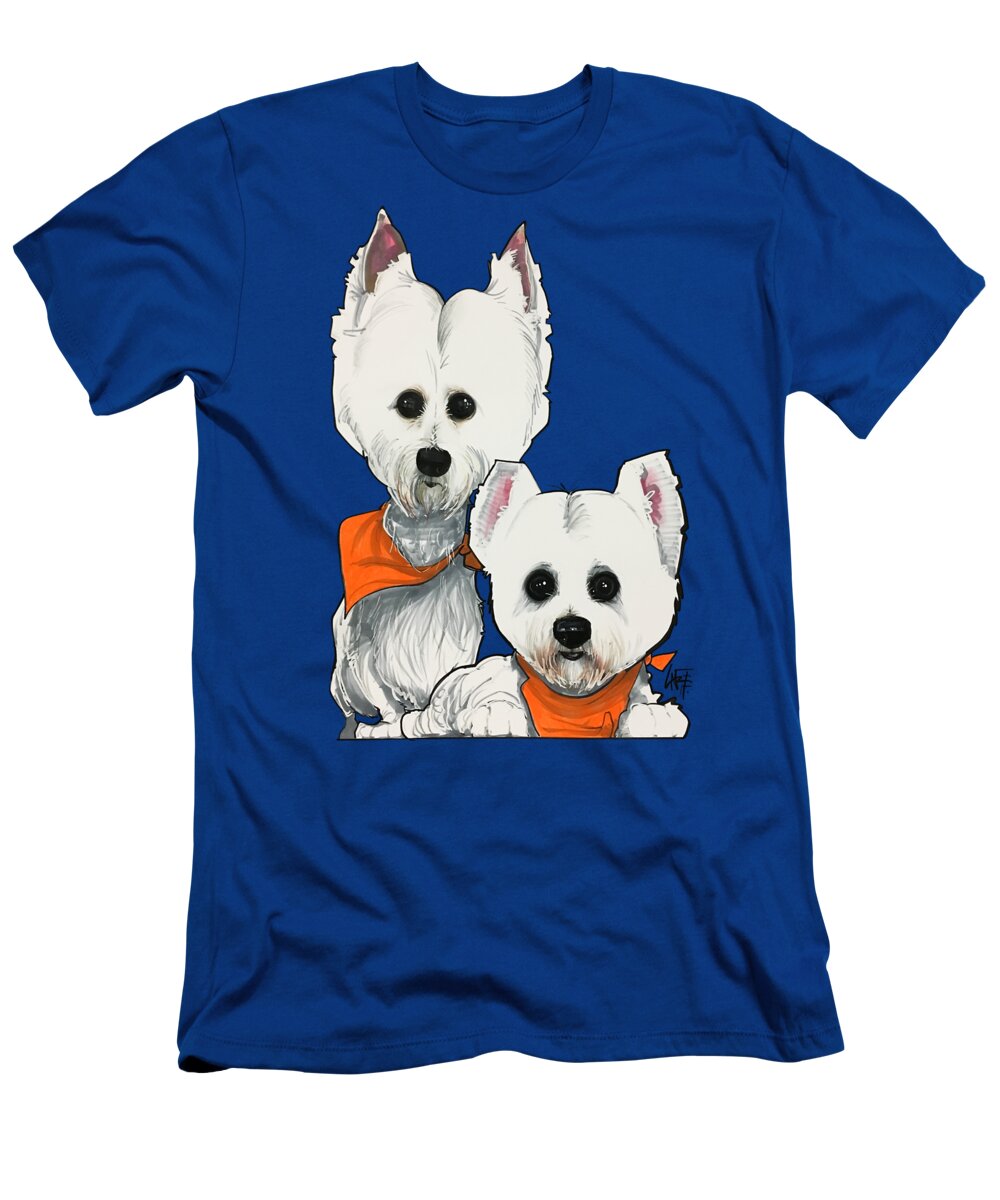Smith T-Shirt featuring the drawing Smith 3395 by Canine Caricatures By John LaFree