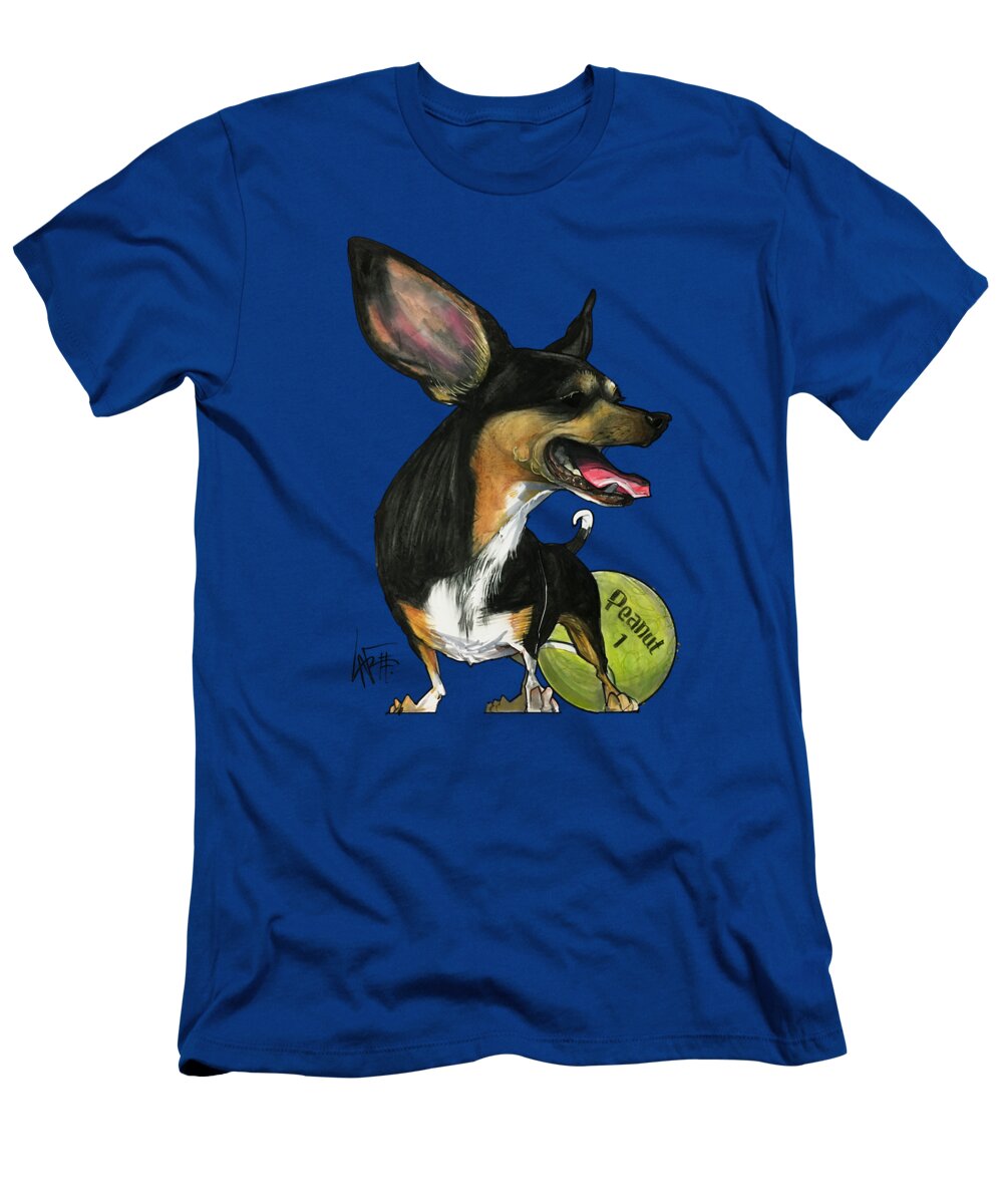 Smith T-Shirt featuring the drawing Smith 3424 by Canine Caricatures By John LaFree