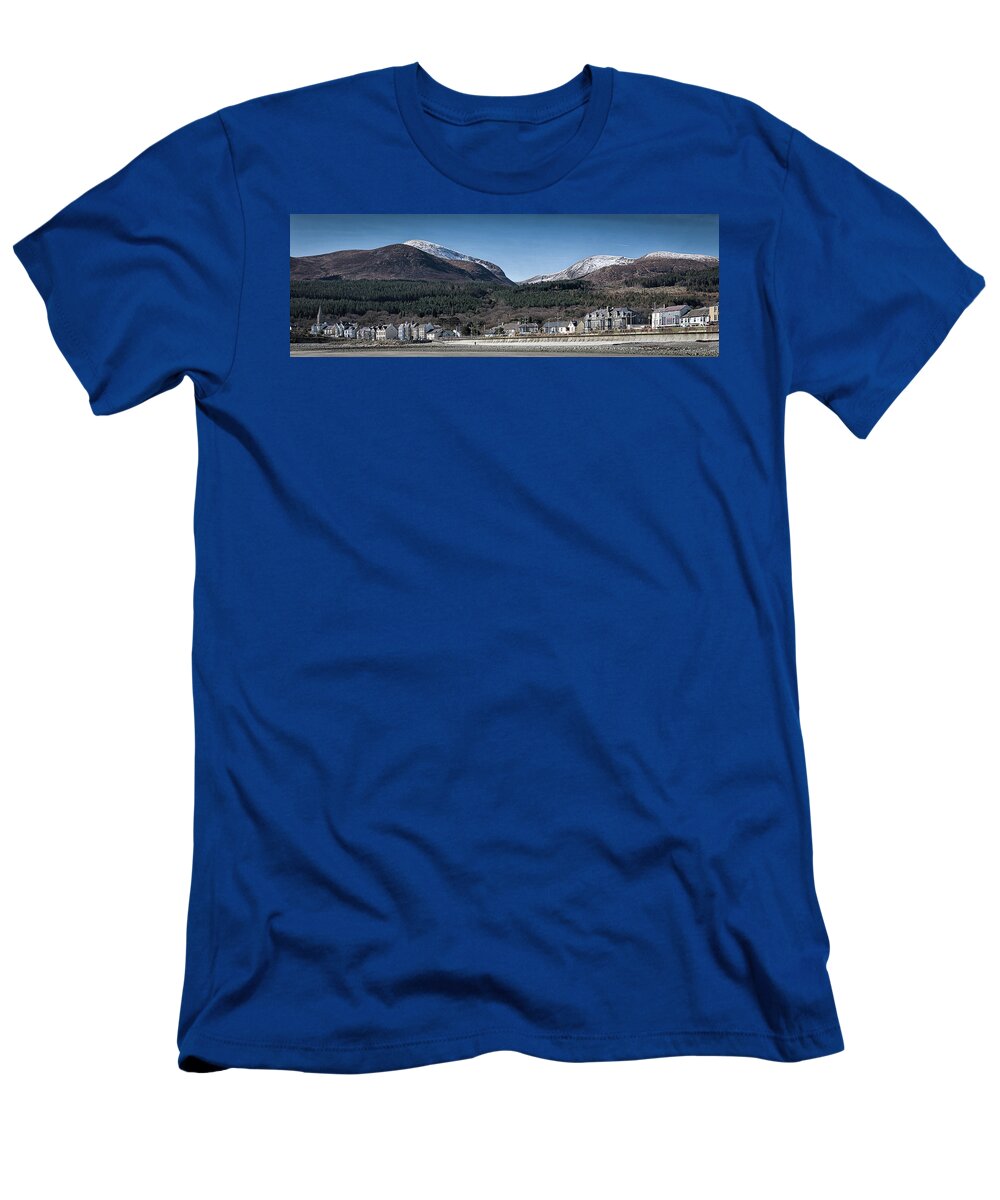 Donard T-Shirt featuring the photograph Snow Capped Mourne Mountains by Nigel R Bell