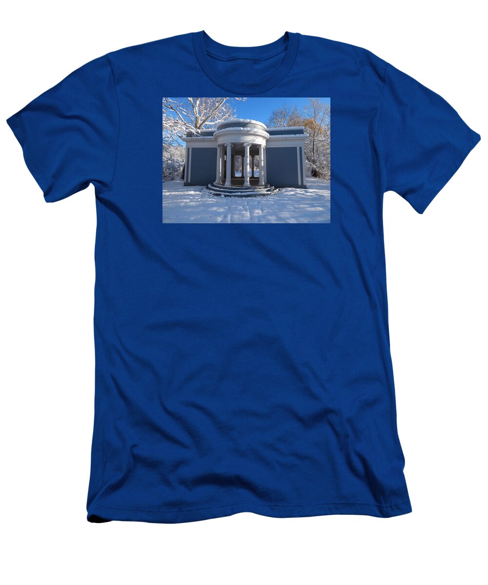 Pantheon T-Shirt featuring the photograph Snow Covered Pantheon by Phil Perkins