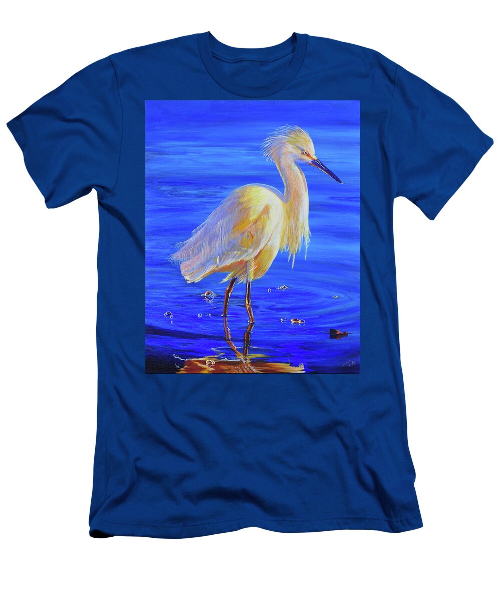 Wildlife T-Shirt featuring the painting Snow Glow by AnnaJo Vahle
