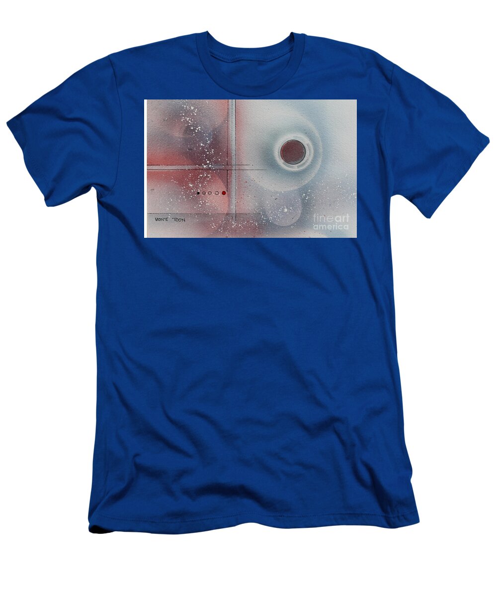 Abstract Original Watercolor T-Shirt featuring the painting Snow Powder by Monte Toon