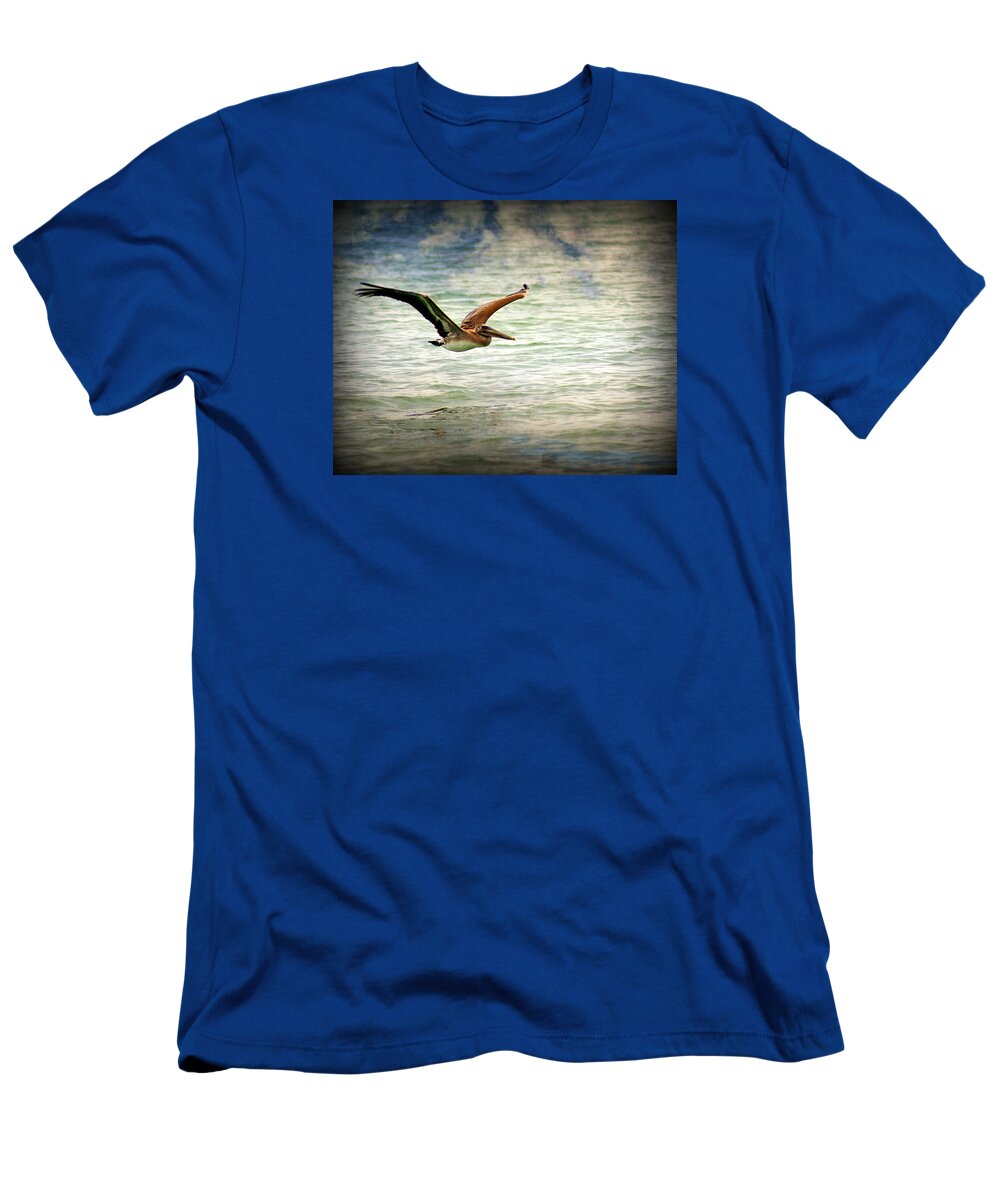Pelican T-Shirt featuring the photograph Soar by Marty Koch