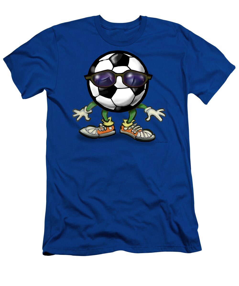 Soccer T-Shirt featuring the digital art Soccer Cool by Kevin Middleton
