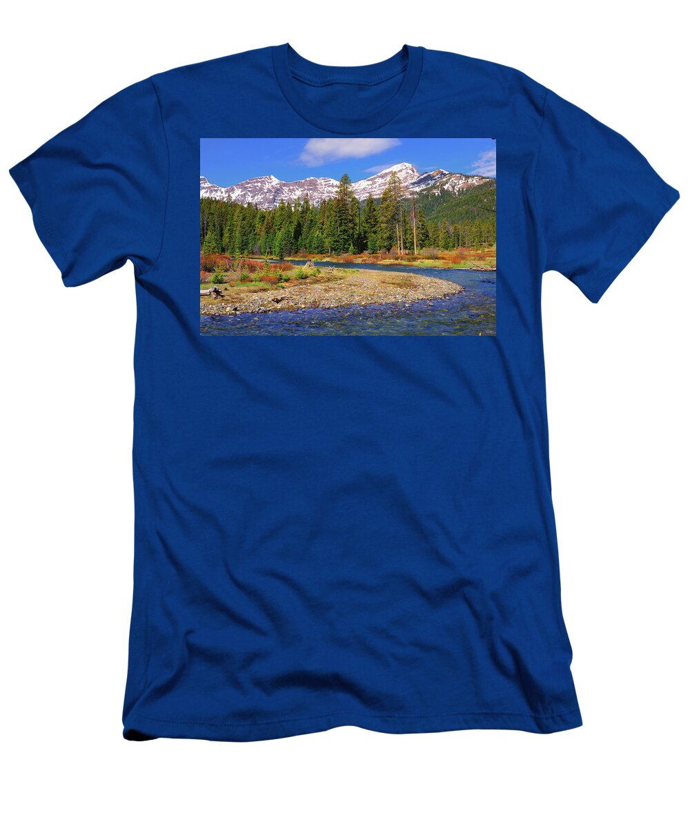 Soda Butte Creek T-Shirt featuring the photograph Soda Butte Creek by Greg Norrell