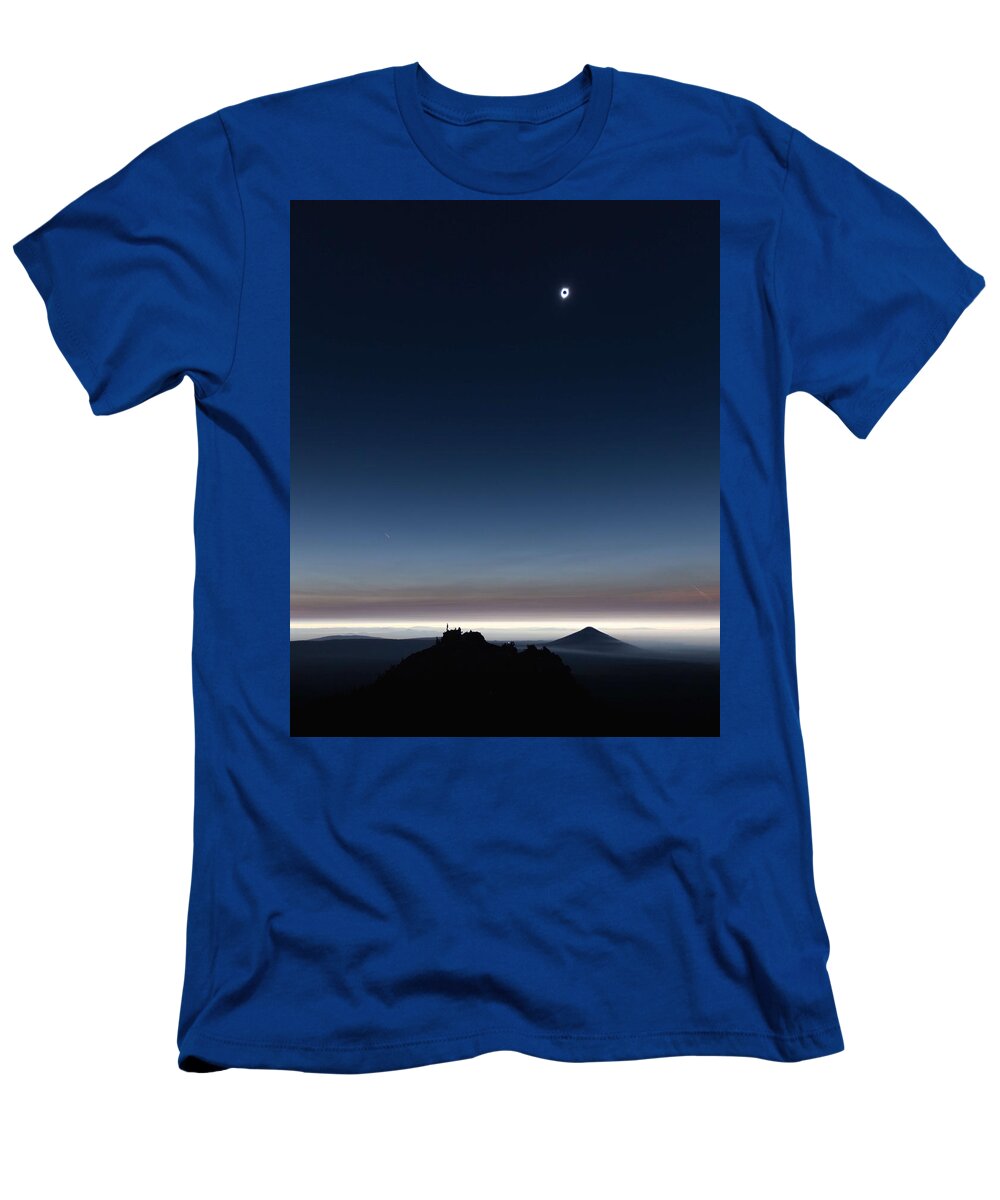 Sun T-Shirt featuring the painting Solar Eclipse, Corona by Celestial Images