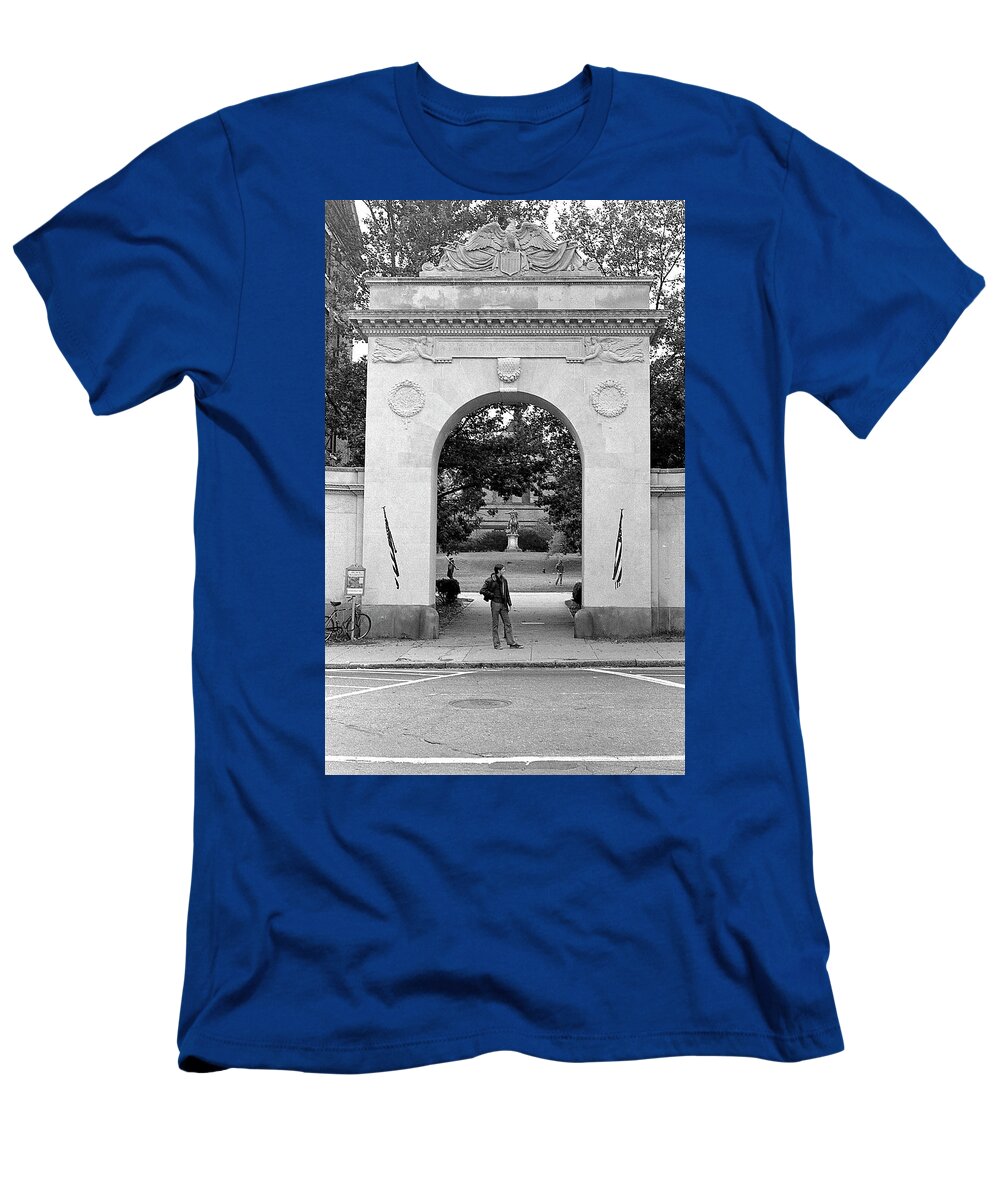 Brown University T-Shirt featuring the photograph Soldiers Memorial Gate, Brown University, 1972 by Jeremy Butler