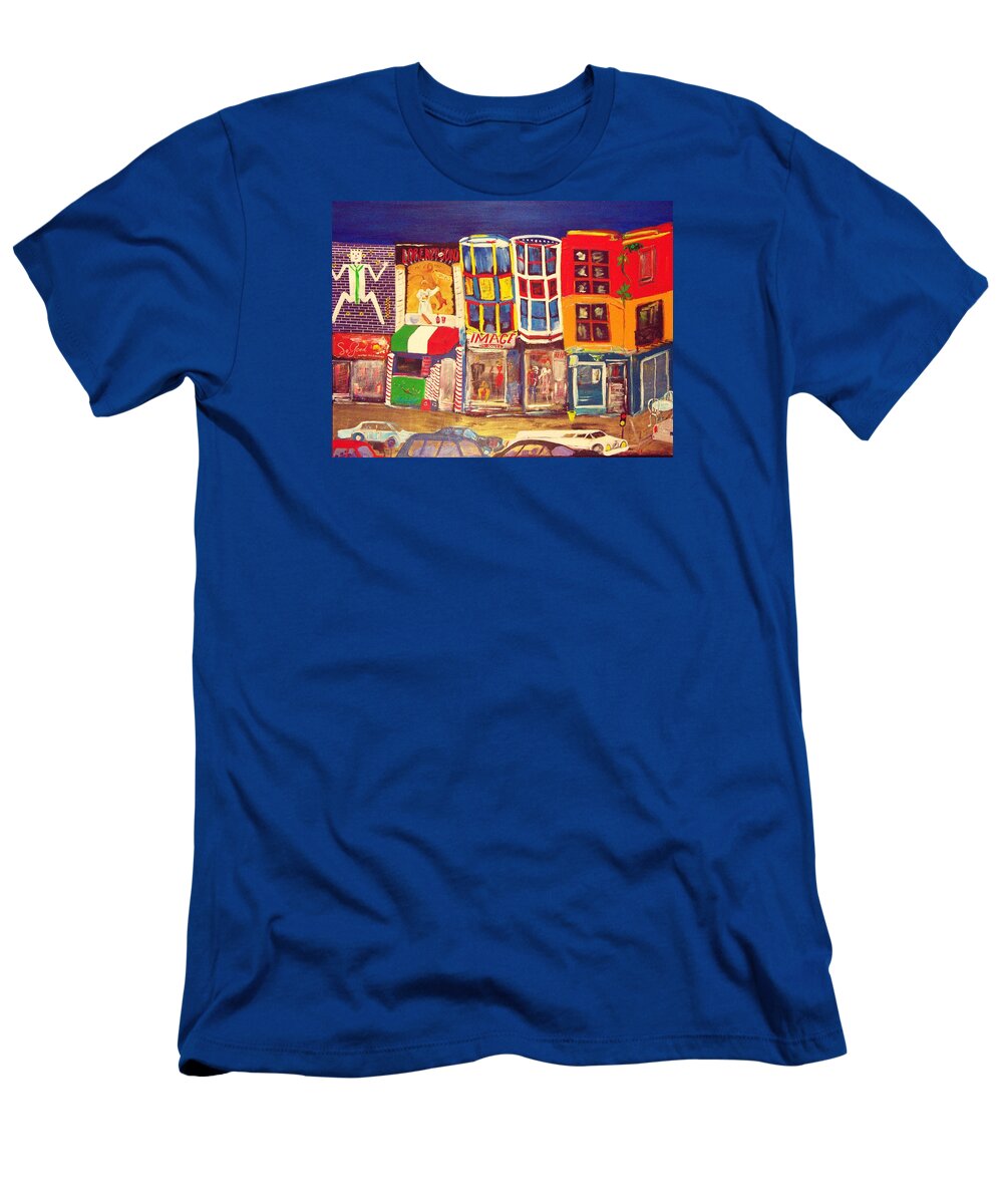  T-Shirt featuring the painting South Street by Lilliana Didovic