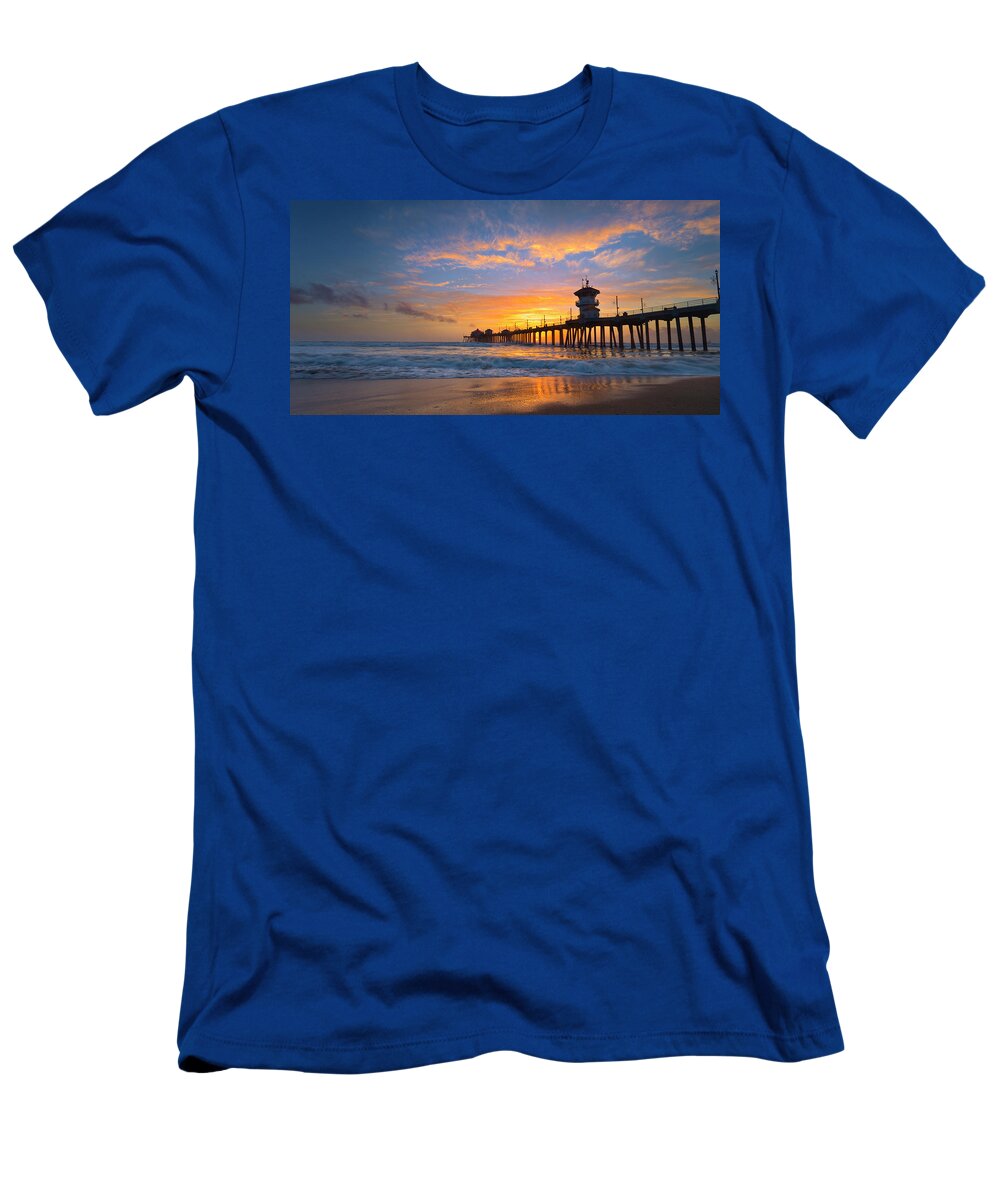 Huntington Beach Pier T-Shirt featuring the photograph Spectacle by Brian Knott Photography