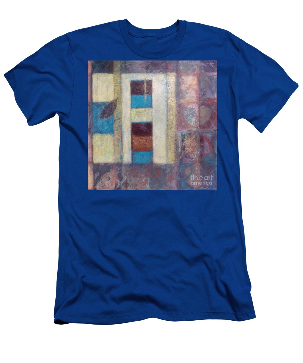 Spiritual T-Shirt featuring the painting Spirit of Gold - States of Being by Kerryn Madsen- Pietsch