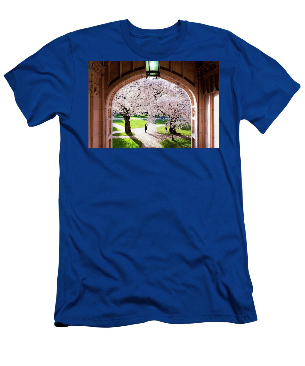 Cherry Blossoms T-Shirt featuring the photograph Spring Has Come by Yoshiki Nakamura