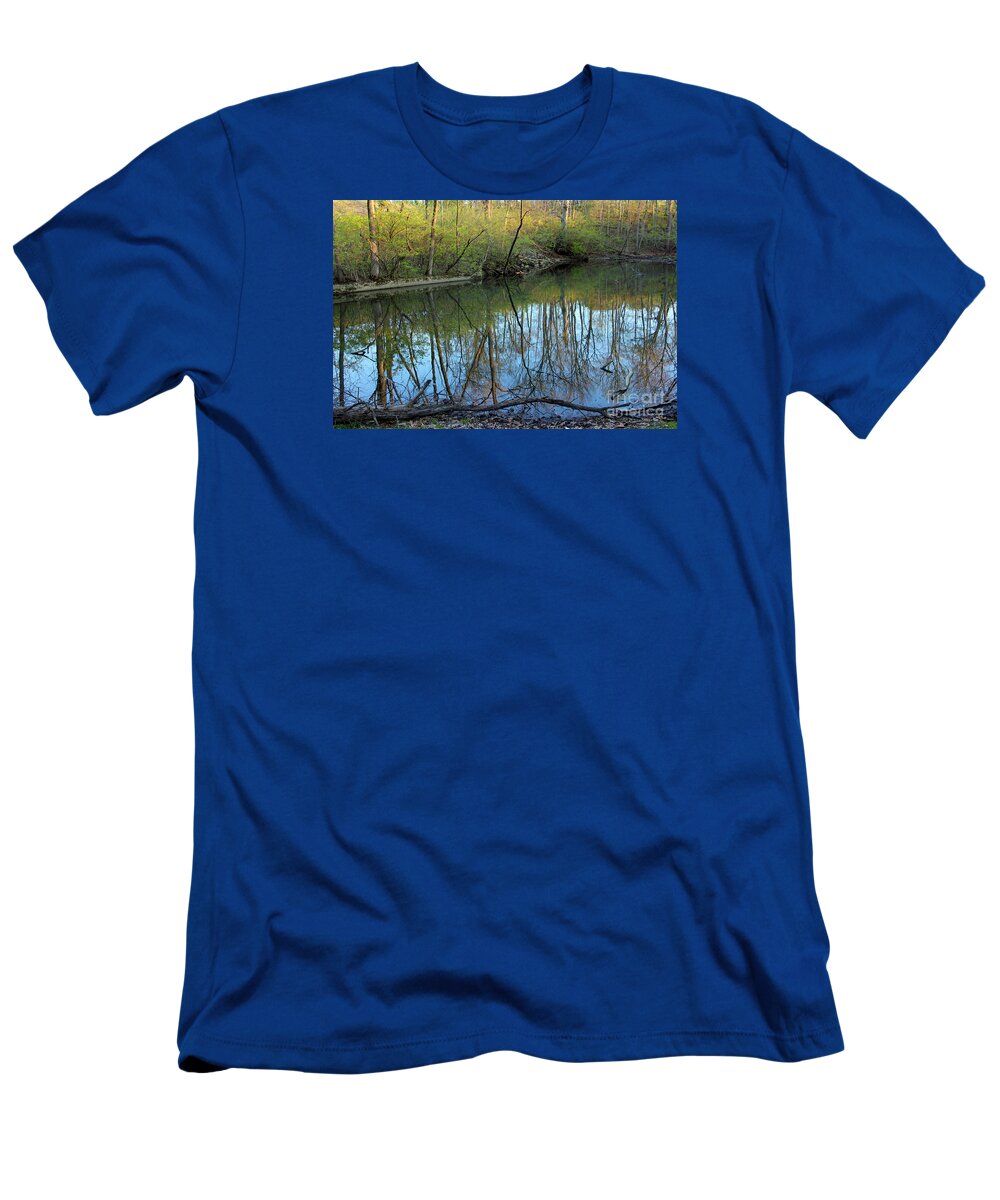 Reflections T-Shirt featuring the photograph Spring Reflections by Karen Adams