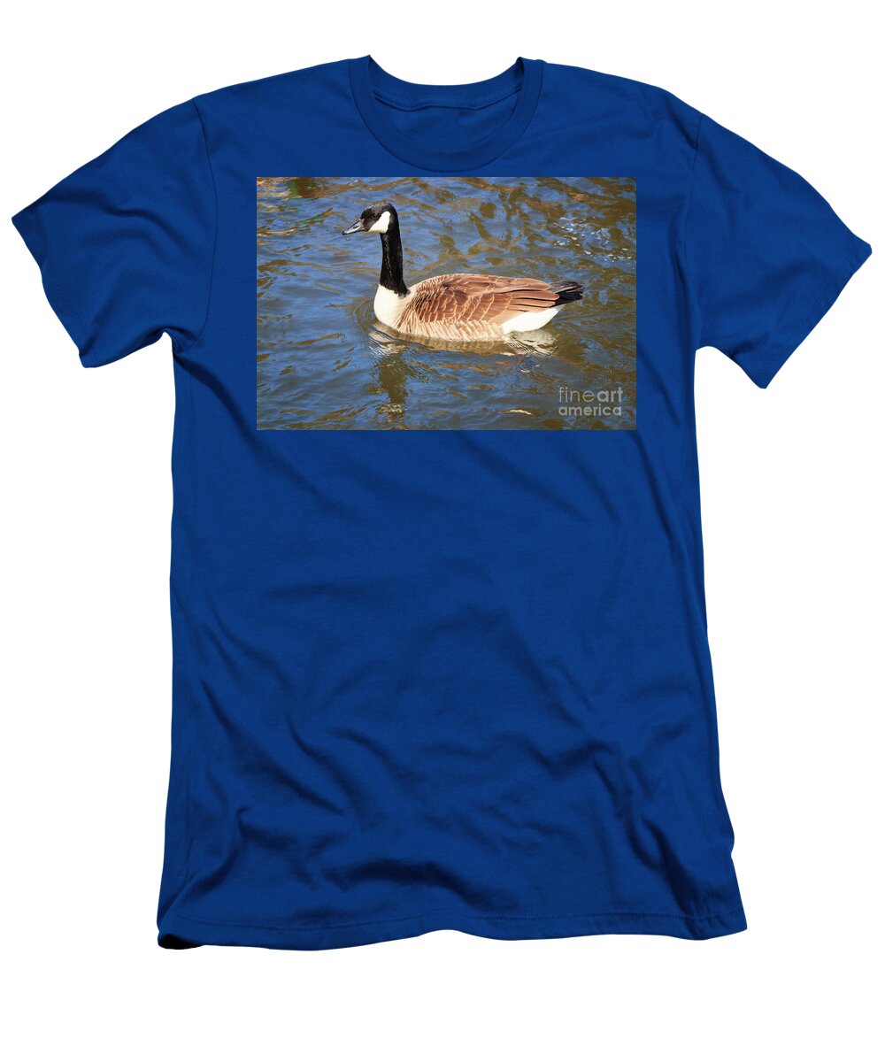 Canadian Goose T-Shirt featuring the photograph Springtime Goose by Elizabeth Dow