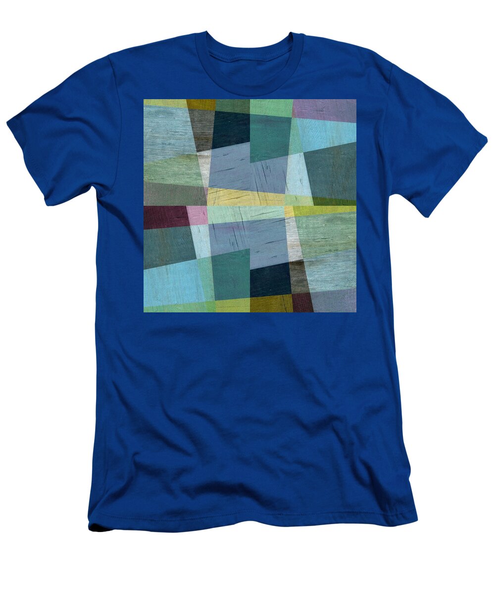 Wooden T-Shirt featuring the digital art Squares and Shims by Michelle Calkins