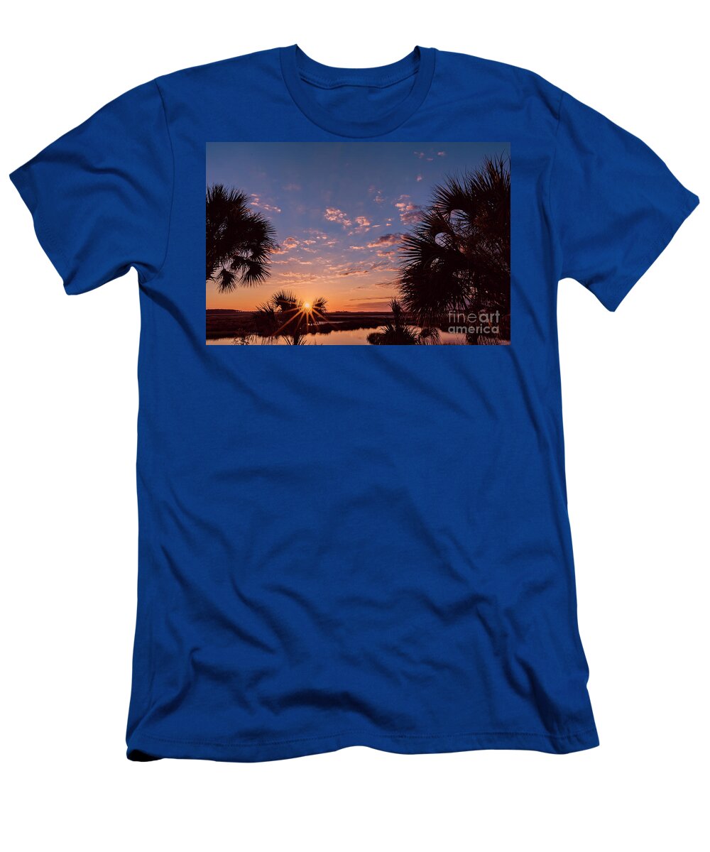 Sunrises T-Shirt featuring the photograph St. Marks National Wildlife Refuge Sunrise by DB Hayes