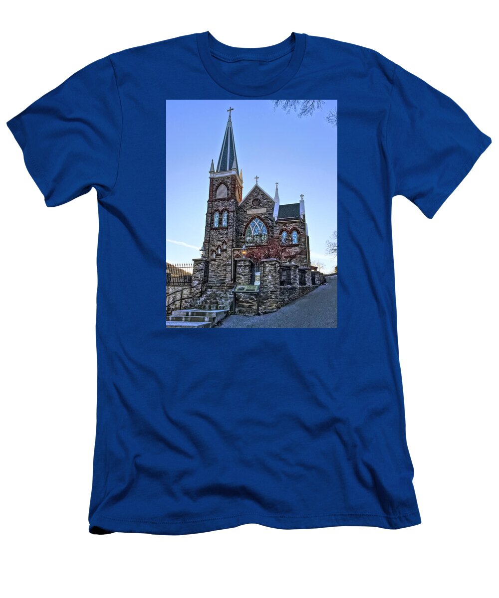 St. Peter's T-Shirt featuring the photograph St. Peter's Harpers Ferry by Chris Montcalmo