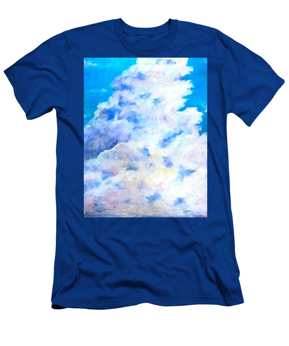 Clouds T-Shirt featuring the painting Steve's Clouds by Barbara O'Toole